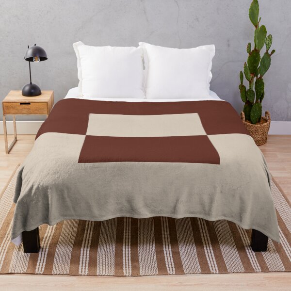 Item preview, Light Beige Reddish Brown Minimal Square Design 2 2021 Color of the Year Uptown Ecru and Terra Rosa designed and sold by ColorOfTheYears.