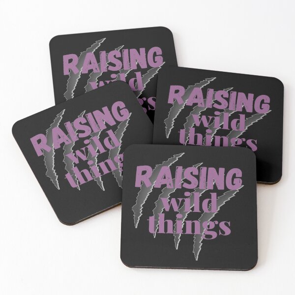 Item preview, Raising Wild Things with purple writing for Mother's Day designed and sold by Labradoodlesetc.