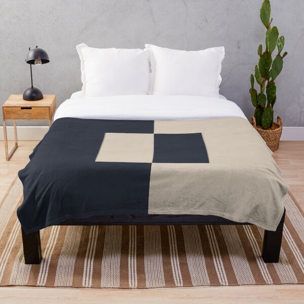 Item preview, Light Beige and Blue Minimal Square Design 2021 Color of the Year Uptown Ecru and Classic Navy designed and sold by ColorOfTheYears.