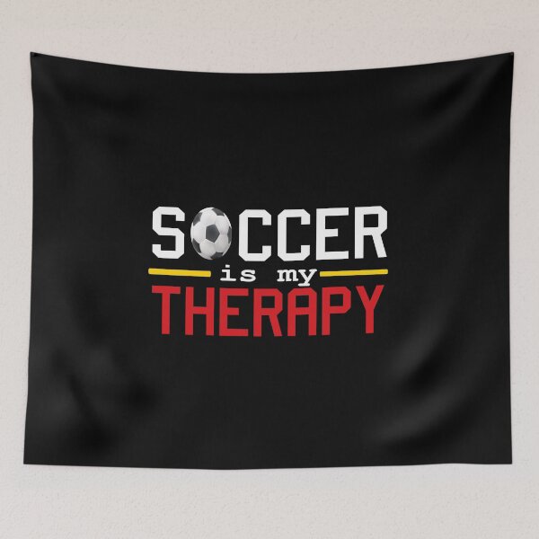 Item preview, Soccer is my therapy designed and sold by Halia Falih.
