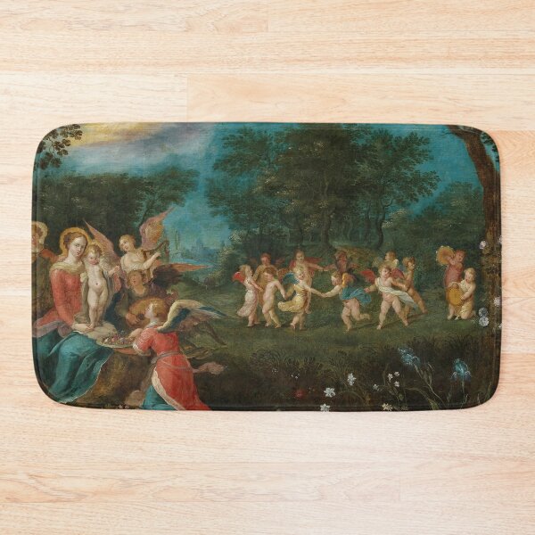 Item preview, Abraham Govaerts and Frans Francken II ca. 1589–1626) and (ca. 1581–1642) - The Virgin  and Child with music-making angels in a landscape designed and sold by VISIBLECREATION.