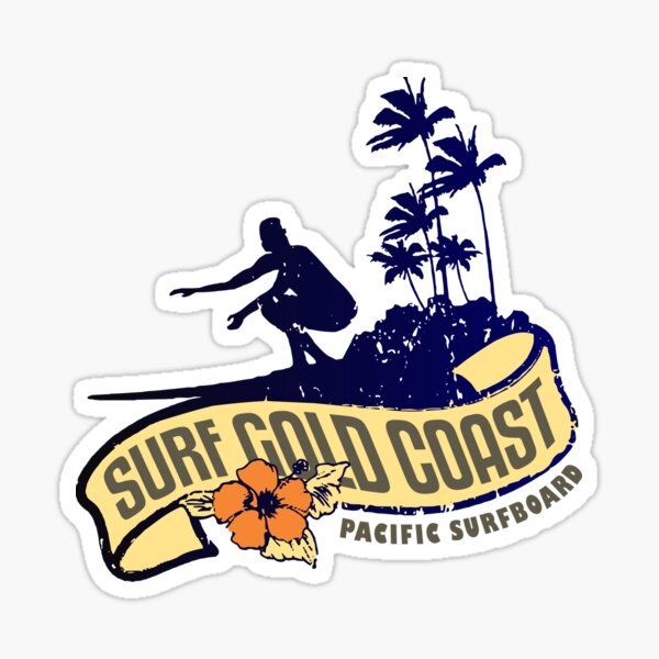 Aperçu de l'œuvre Surf Gold Coast - Planche de surf Pacific créée et vendue par TribesPrints.