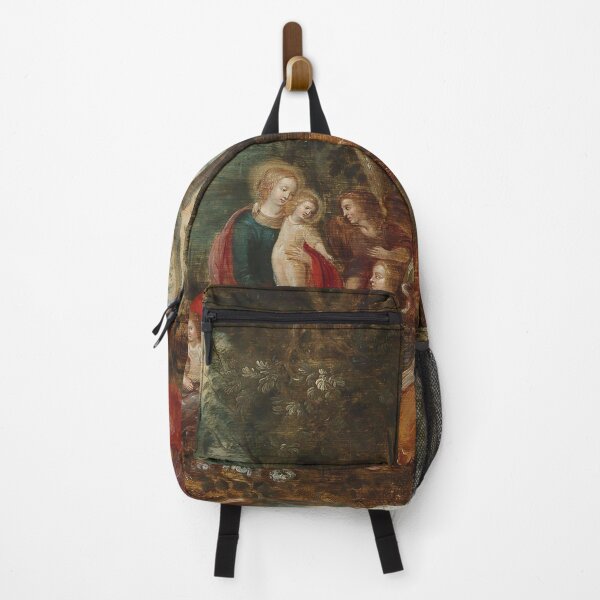 Item preview, Abraham Govaerts and Louis de Caulery (ca. 1589–1626) and (ca. 1580–1622) - The Virgin and Child with angels in a wooded river landscape designed and sold by VISIBLECREATION.