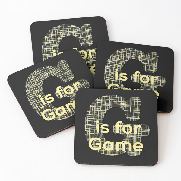Item preview, Yellow and black grid abstract Letter 'G is for Game’ designed and sold by AMSonArt.