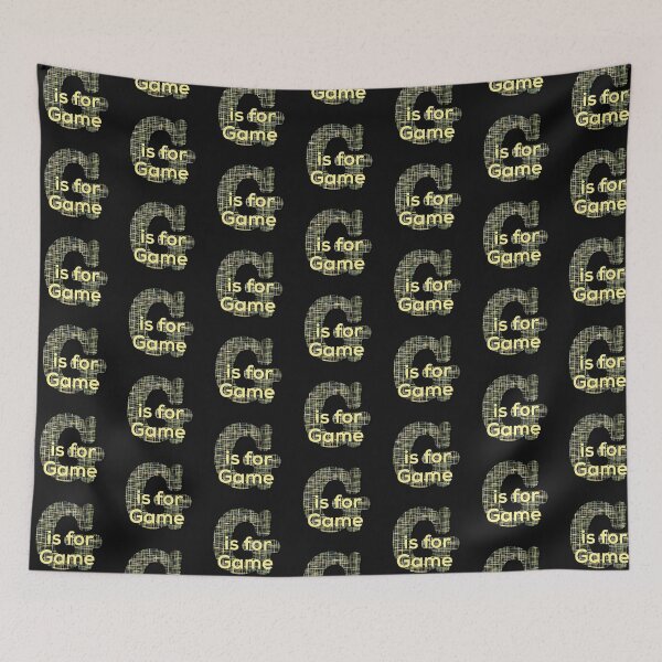 Item preview, Yellow and black grid abstract Letter 'G is for Game’ designed and sold by AMSonArt.