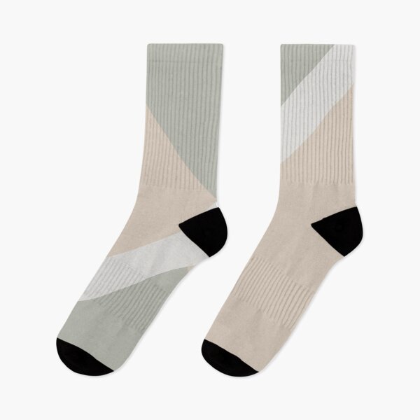 Item preview, Beige Green Gray White Stripe Offset Shape Design 2021 Color of the Year Uptown Ecru & Accent Shades designed and sold by ColorOfTheYears.