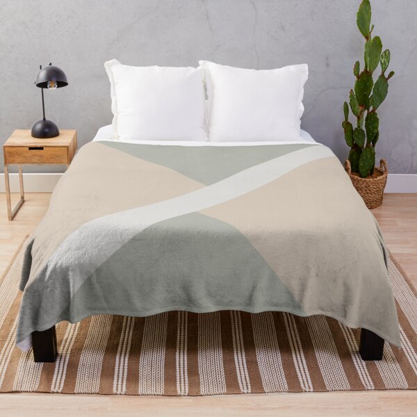 Aperçu de l'œuvre Conception de forme décalée à rayures blanches gris vert beige 2021 Couleur de l'année Uptown Ecru & Accent Shades créée et vendue par ColorOfTheYears.