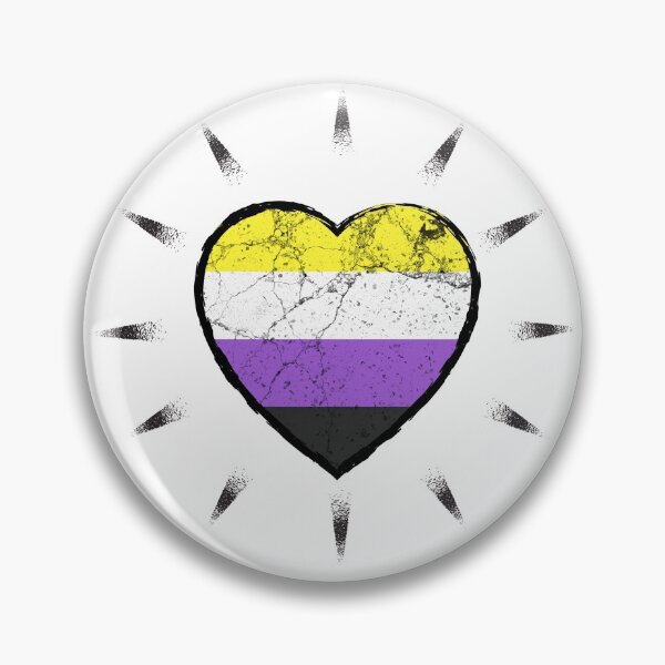 Item preview, Non-binary heart beats for subtle pride | LGBTQ designed and sold by Petra Becker.