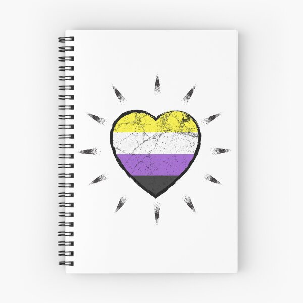 Item preview, Non-binary heart beats for subtle pride | LGBTQ designed and sold by Petra Becker.
