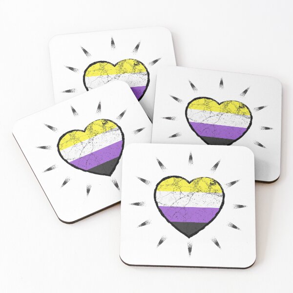 Item preview, Non-binary heart beats for subtle pride | LGBTQ designed and sold by Petra Becker.