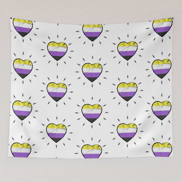 Item preview, Non-binary heart beats for subtle pride | LGBTQ designed and sold by Petra Becker.