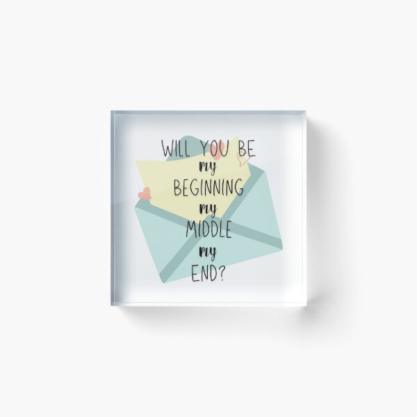 Item preview, Will you be my beginning my middle my end? designed and sold by Littlebop.