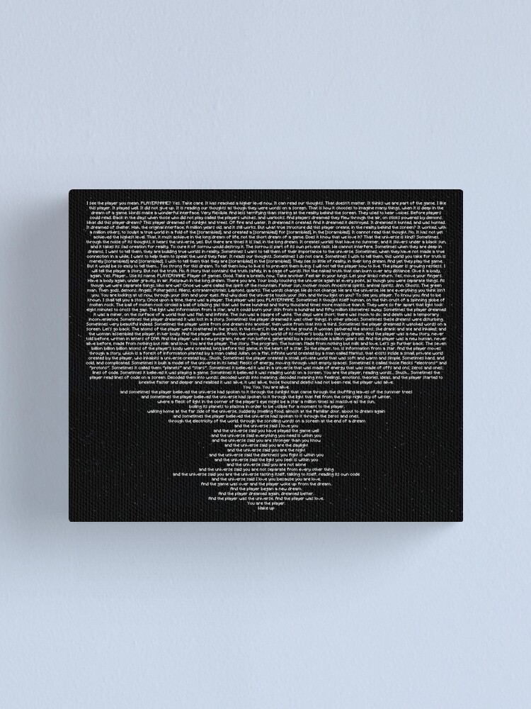 "Minecraft End Poem" Canvas Print by Clairelevanss | Redbubble
