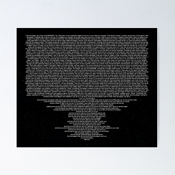Item preview, Minecraft End Poem designed and sold by claire evans.