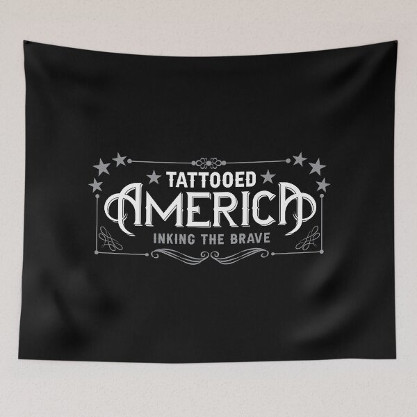 Item preview, Tattooed America (white) designed and sold by ColdCityDesign.