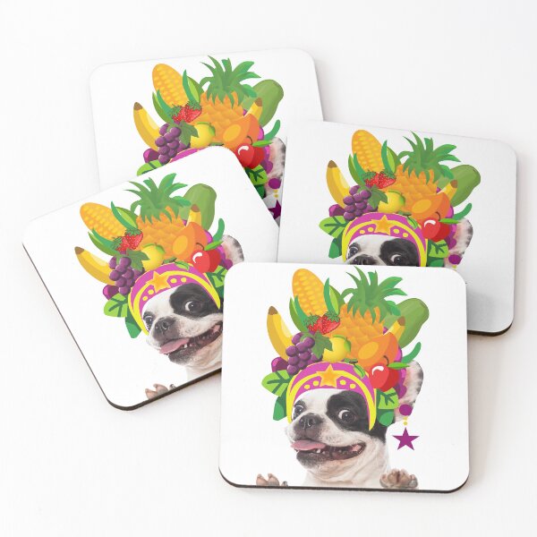 Item preview, Funny French Bulldog with Fruit Crown  designed and sold by LaPaoTorres.