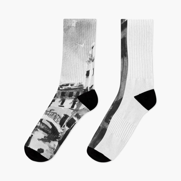 Item preview, Venice Gondola Black and White Watercolor Painting designed and sold by TheJoeyStudio.