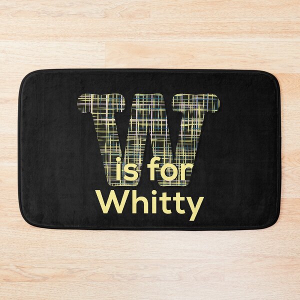 Item preview, Yellow and black grid abstract Letter 'W is for Whitty’ designed and sold by AMSonArt.