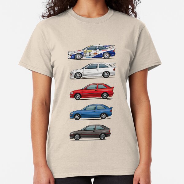 Stack of F0rd Escort Mk.5 Coupes (pre facelift) Classic T-Shirt