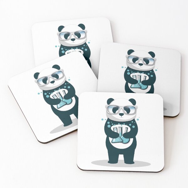 Item preview, The scientist panda - Cute drawing of a panda bear who works in a lab designed and sold by CarolinaReina.