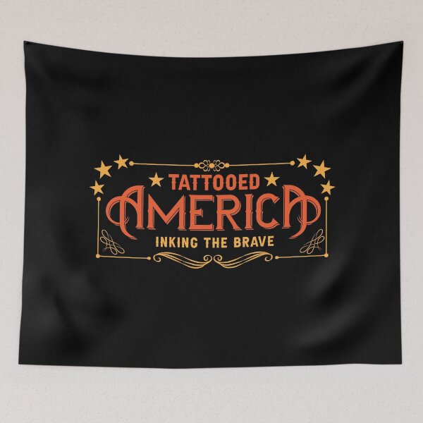 Item preview, Tattooed America (orange) designed and sold by ColdCityDesign.