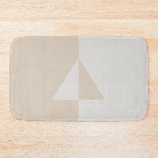 Item preview, Light Beige White Minimal Triangle Design 2021 Color of the Year Uptown Ecru & Gesso White designed and sold by ColorOfTheYears.