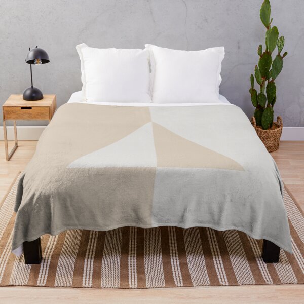 Item preview, Light Beige White Minimal Triangle Design 2021 Color of the Year Uptown Ecru & Gesso White designed and sold by ColorOfTheYears.