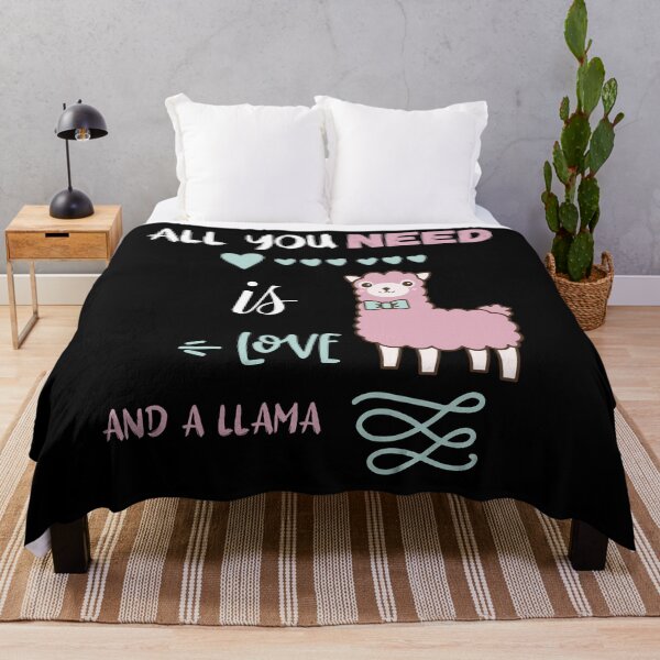 Item preview, All You Need is Love and a Llama with white writing designed and sold by Labradoodlesetc.