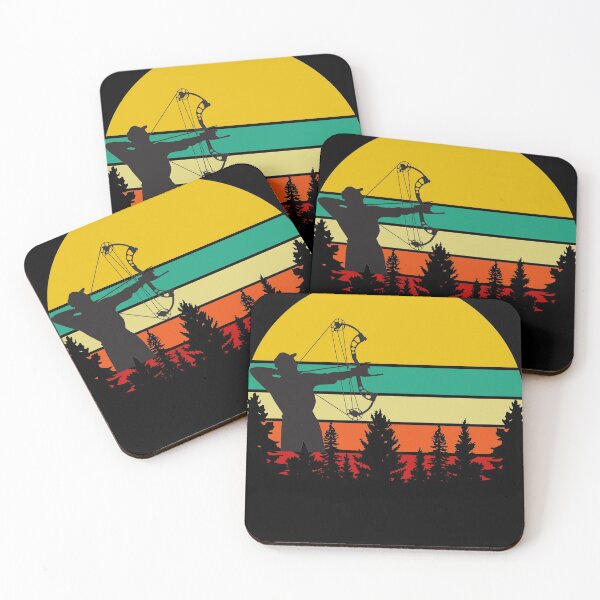 Item preview, Retro Archery Hunter in trees designed and sold by Wingo-Designs.