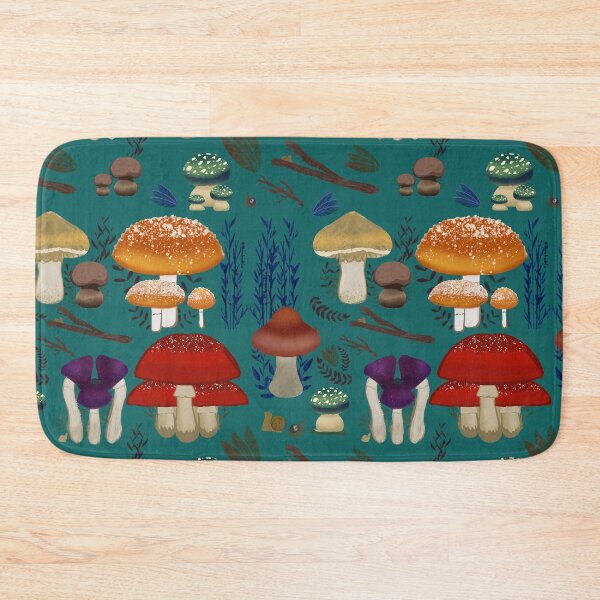 Item preview, Vibrant mushroom repeat pattern designed and sold by AlbionTradeCo.