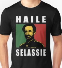 Haile Selassie WHT Unisex T-Shirt