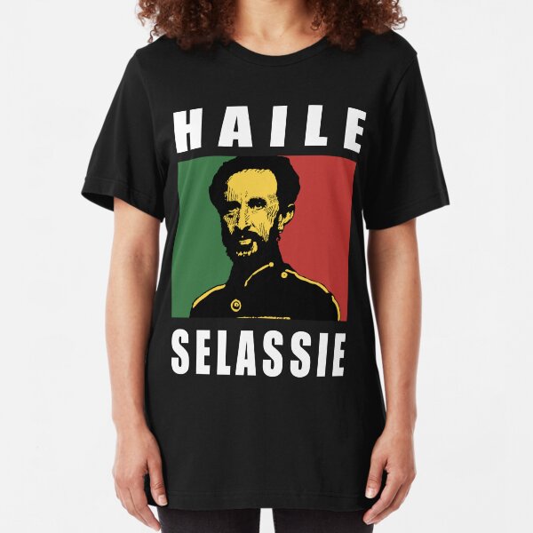 Haile Selassie WHT Slim Fit T-Shirt