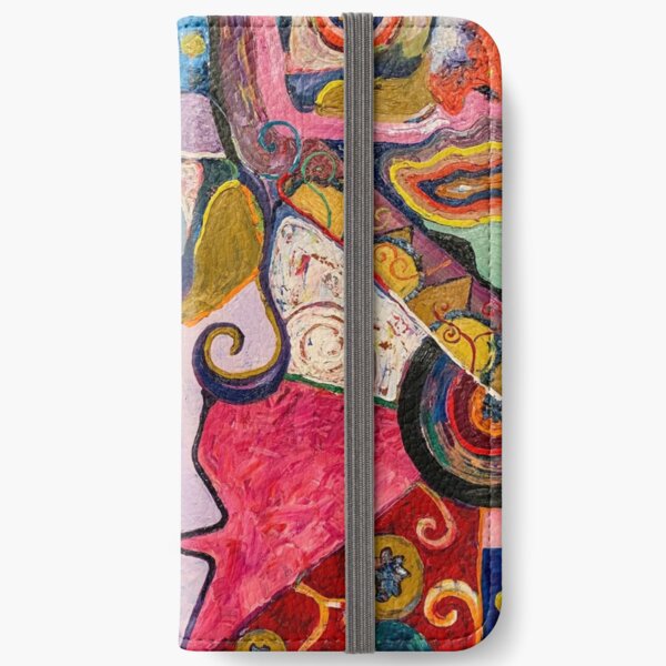 Colorful Abstract Painting, “Seer” iPhone Wallet