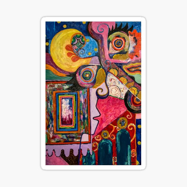 Item preview, "Seer" Colorful Abstract Painting designed and sold by Artsyasha.