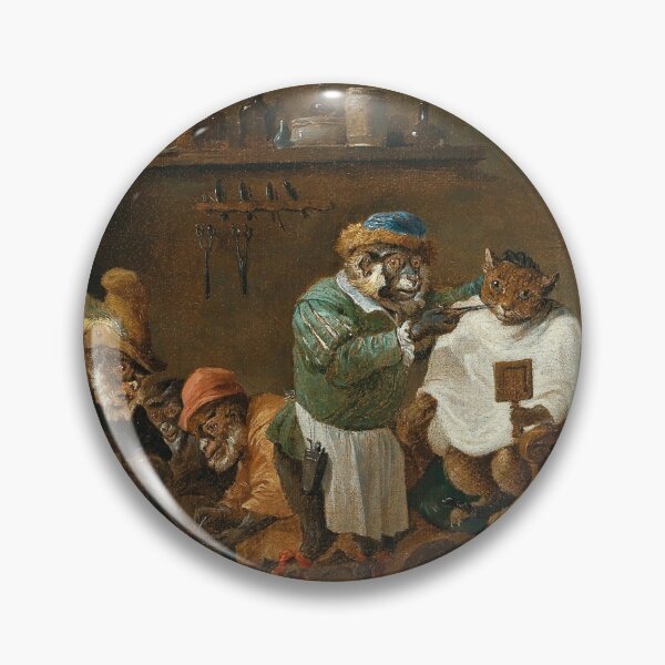 Artikelvorschau, Abraham Teniers, 1660 – Eine Katze in einem von Affen geführten Friseurladen entworfen und verkauft von VISIBLECREATION.
