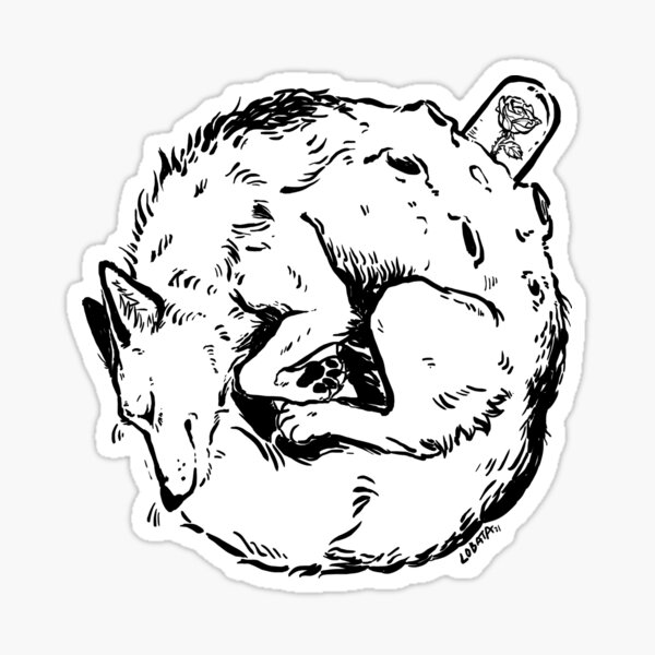 the fox, the asterioid and the rose Sticker