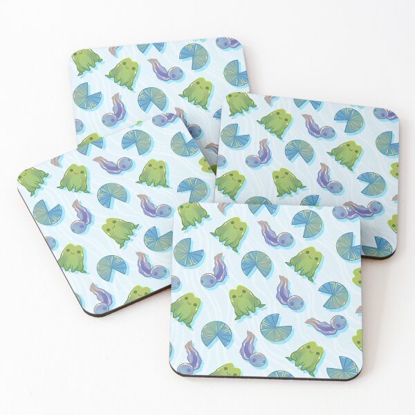 Item preview, Frog Tadpole Pond Pattern designed and sold by GalaxyChicken.