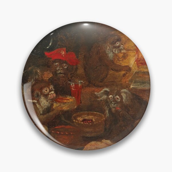 Item preview, Abraham Teniers (ca. 1629–1670) - Monkeys sharing a meal designed and sold by VISIBLECREATION.