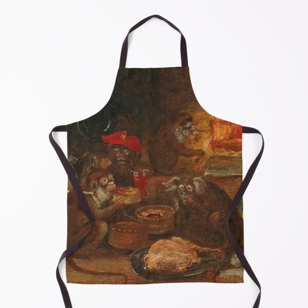 Item preview, Abraham Teniers (ca. 1629–1670) - Monkeys sharing a meal designed and sold by VISIBLECREATION.
