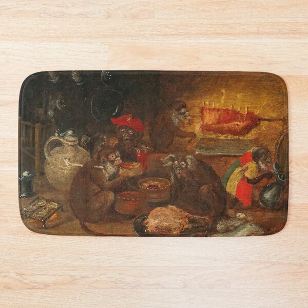 Item preview, Abraham Teniers (ca. 1629–1670) - Monkeys sharing a meal designed and sold by VISIBLECREATION.