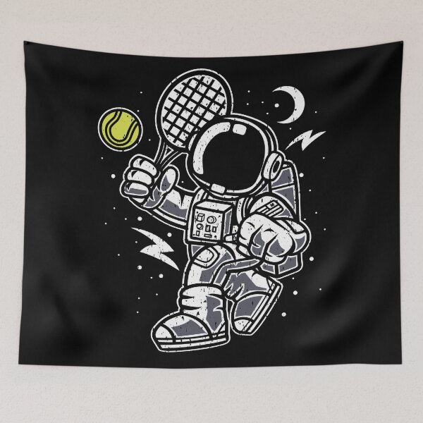 Item preview, Astronaut Playing Tennis designed and sold by Sinfamous.