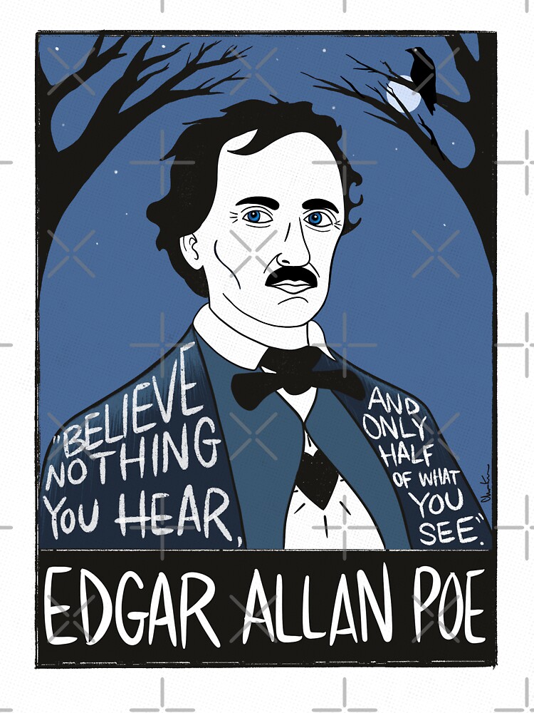 Edgar Allan Poe Folk Art by krusefolkart