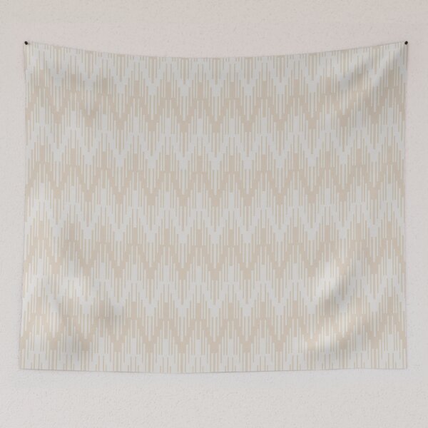 Item preview, Light Beige White Chevron Ripple Pattern 2021 Color of the Year Uptown Ecru & Gesso White designed and sold by ColorOfTheYears.