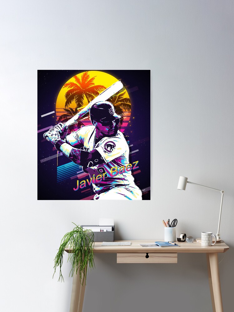 Javier Baez Poster / Sports Art Print Canvas Wall Art Man 