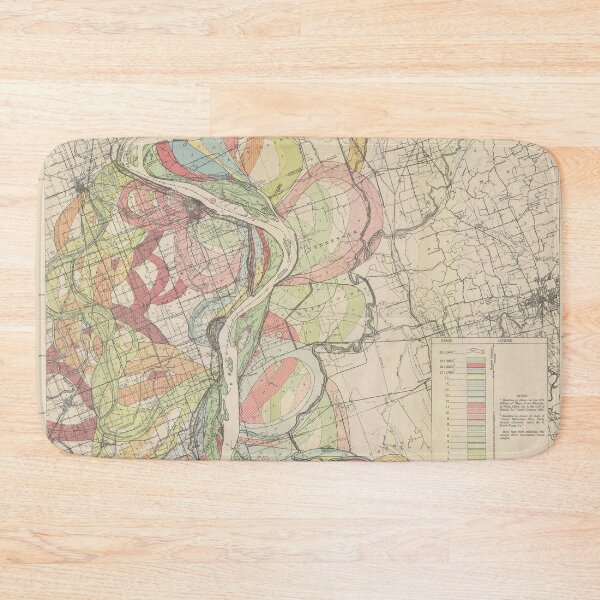 Item preview, Harold Fisk, 1944 - Ancient Courses: Mississippi River Meander Belt, Plate 22 Sheet 3 designed and sold by VISIBLECREATION.
