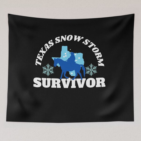 Item preview, Cowboy Winter Rider! 2022 Texas Winter Survivor Blue designed and sold by SeaNympth.