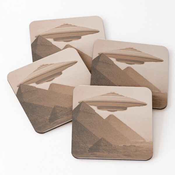 Item preview, UFO over Egyptian Pyramids designed and sold by RawSunArt.