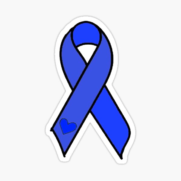 Dark Blue Awareness Ribbon Sticker By Jordanfishman23 Redbubble