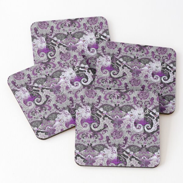 Item preview, Demisexual Dragon Damask -- Demisexual Pride Flag Colors designed and sold by ArgyleImp.