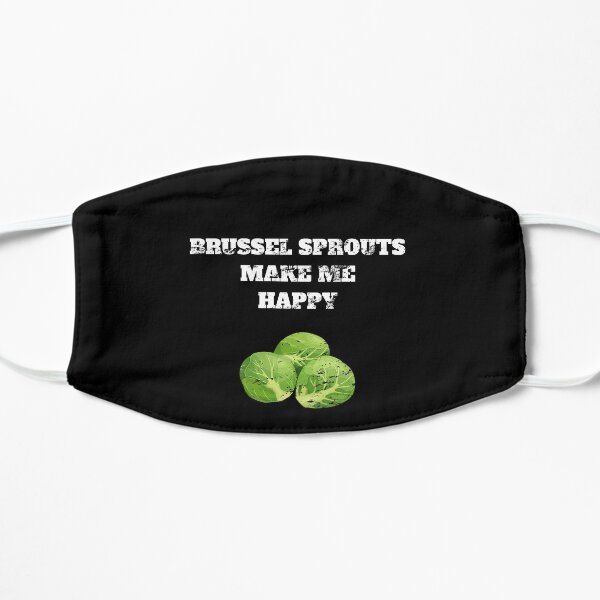 Brussel sprouts make me happy Retro Vintage Flat Mask